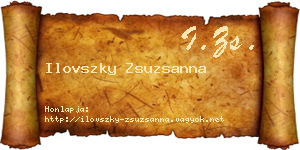 Ilovszky Zsuzsanna névjegykártya