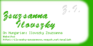 zsuzsanna ilovszky business card